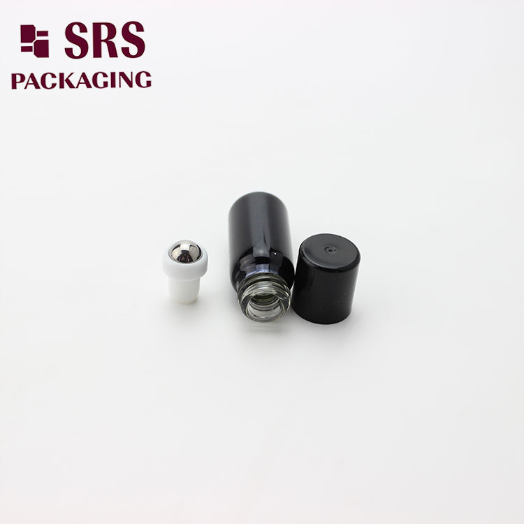 3ml Black Painting Color Lip Gloss Container with Black Plastic Cap